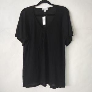LOFT New Black Sheer Top Sz: XL